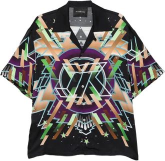 John Richmond geometric-print shirt - men - Viscose - 46 - Black