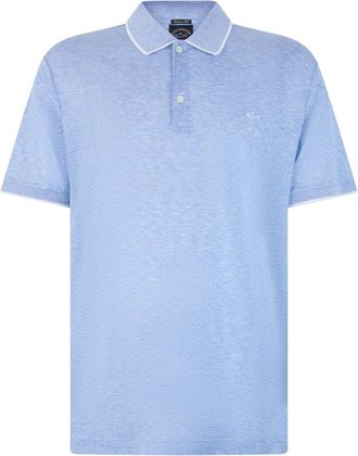 Paul & Shark Polo met geborduurd logo - Heren - Polos - Blauw - M - Katoen - Tops