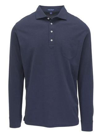 Peter Millar long-sleeved pocket polo shirt - Blue