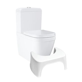 GROHE Wc De Pie Sin Brida Grohe Euro Ceramic + Taburete Fisiol&oacute;gico Blanco