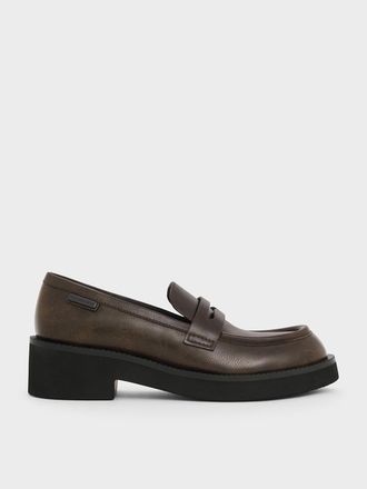 Charles & Keith Chunky-Sole Penny Loafers