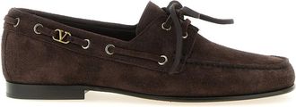 Valentino Garavani Brown Logo Loafers