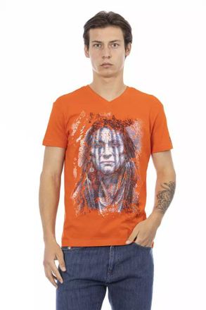 Trussardi Native American Print V-hals T-shirt