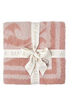 Barefoot Dreams x Smileyworld CozyChic Stroller Blanket in Dusty Coral Multi at Nordstrom