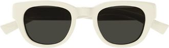 Saint Laurent SL675005 Square Full Rim Sunglasses - White