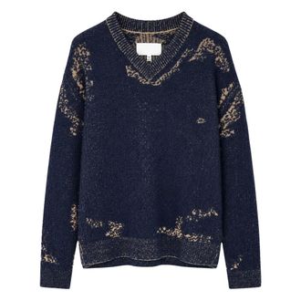 Maison Margiela Jersey de punto con acabado &aacute;cido - Knitwear - Hombre - Azul - L