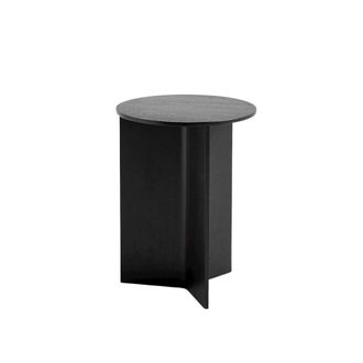 HAY Home, unisex, Zwart, ONE Size, Ronde Houten Tafel Zwart Eiken