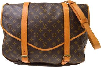 Louis Vuitton Saumur Monogram Canvas Brown Canvas Handbag (Pre-Owned)
