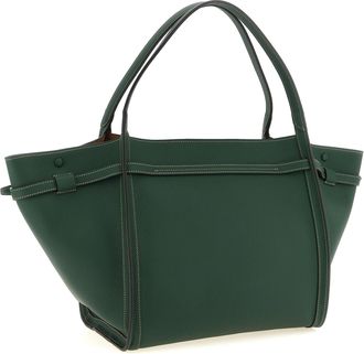 Tod's Womens Tim Tote Green Calfskin Leather