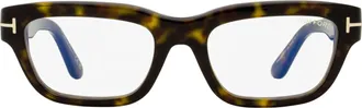 Tom Ford TF6045-B Blue Block Rectangular Eyeglasses - Brown