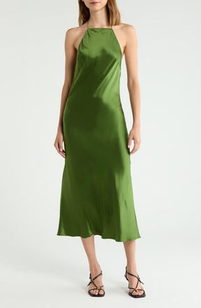 Reformation Maripaz Sleeveless Silk Maxi Dress in Topiary at Nordstrom, Size X-Small