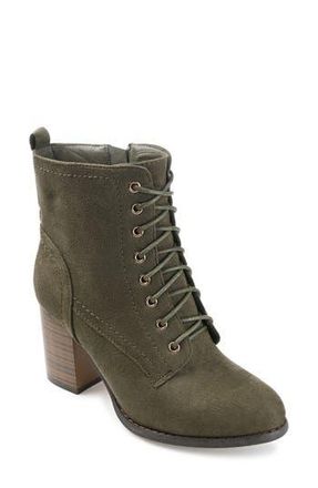 Journee Collection JOURNEE Baylor Lace-Up Boot in Olive at Nordstrom Rack, Size 5.5 M
