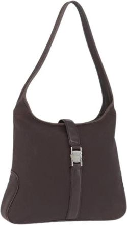 Ferragamo Pre-owned Shoulder Bag - Dames - Vintage Schoudertas - Bruin - ONE Size - Leer - Vintage