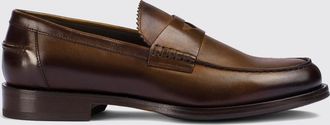 Doucal's Smooth Calfskin Leather Penny Loafers with Classic Strap