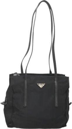 Prada Pre-owned Nylon prada-bags - Dames - Vintage Schoudertas - Zwart - ONE Size - Nylon - Vintage