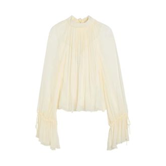 Staud Staud, Overhemden, Dames, Beige, S, Polyester, Roux Top