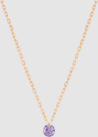 LA BRUNE & LA BLONDE Collier Mini Confetti Améthyste Or Rose