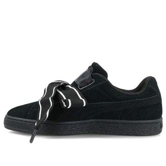 Puma (WMNS) PUMA Suede Heart Satin NEW AUTHENTIC Black 364084-01