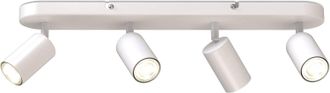 OEM Barra De Focos 4 Focos Giratorios Y Ajustables Gu10 Blanco Mate Bombillas No Incluidas