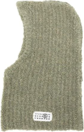 Maison Margiela Boucl&eacute; Brei Muts - Heren - Hoeden - Groen - M - Wol - Accessoires