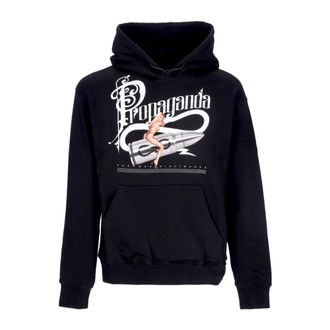 PROPAGANDA Hoodies, male, Black, Size: XL Black Dreams Hoodie with Kangaroo Pocket