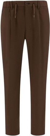 Herno Brown Trousers With Elastic Waistband
