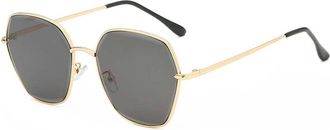 Generic Polygonal Metal Mens and For Womens Sunglasses, Outdoor Street Shot Glasses (Color : B, Size : Medium)