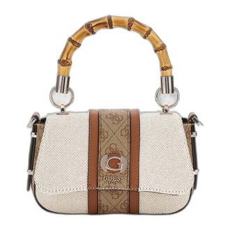Guess Kerima Handtas - Dames - Tassen - Beige - Maat: ONE Size Leer