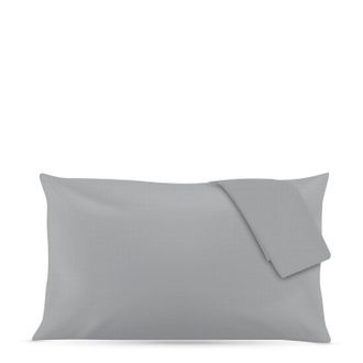 KASANOVA Coppia federe in cotone percalle grigio