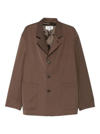 Maison Margiela Blazer con tasche applicate - Marrone