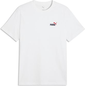 Puma T-Shirt PUMA ESS 2 COLOR SMALL NO. 1 LOGO TEE, Herren, Gr. XXL, puma wei&szlig;, Jersey, Obermaterial: 100% Baumwolle, bedruckt, regular fit normal, Rundhal