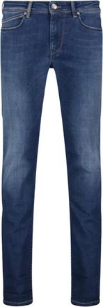 Re-hash Blauwe Slim Fit Ritszak Jeans - Heren - Slim Fit Jeans - Blauw - W40 - Katoen - Jeans