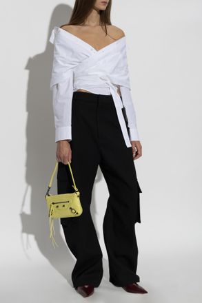 Balenciaga Asymmetrical Cut Shirt, Womens, White