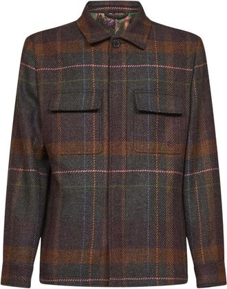 Etro Casual Shirts - Heren - Casual Overhemden - Bruin - M - Overhemden