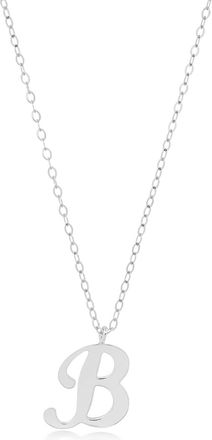 MAX + STONE 10k Solid Yellow or White Gold Dainty Script Initial Extendable Necklace