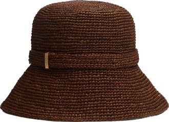 Rag & Bone Lela Packable Straw Bucket Hat in Brown at Nordstrom, Size Medium
