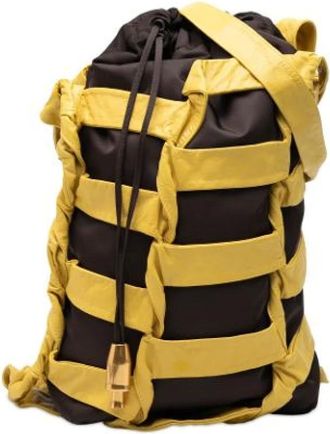 Bottega Veneta Pre-owned Bucket Bags, female, Black, Size: ONE SIZE Pre-owned Nylon Shoulder Bag