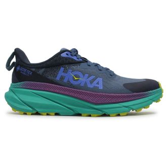 Hoka One One Hoka Challenger ATR 7 GTX Textile Synthetic Womens Running Trainers - Real Teal Tech Green - Size:UK 6.5