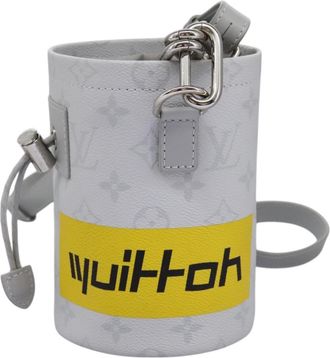 Louis Vuitton Chalk Nano Grey Canvas Shoulder Bag (Pre-Owned)