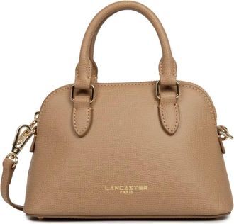 Lancaster Sac demi lune Zipp&eacute; S Sierra Jia - Dames - Handtassen - Beige - ONE Size - Leer - Tassen