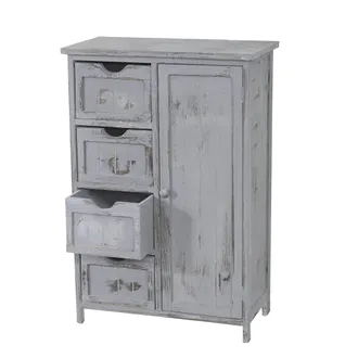 Hhg [nunca Usado] C&oacute;moda Hhg-044, Shabby-look Vintage 82x55x30cm, Gris