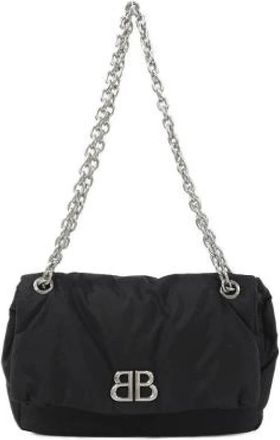 Balenciaga Pre-owned Monaco Nylon Schoudertas - Dames - Vintage Schoudertas - Zwart - ONE Size - Nylon - Vintage