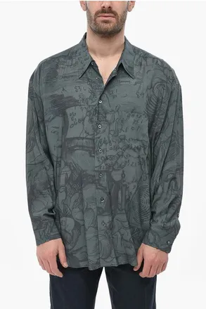 Magliano Casual Patterned Shirt with Italian Collar size Xl