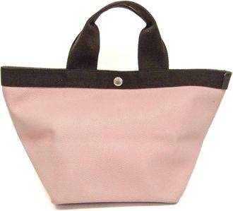 Herve Chapelier pink Canvas Coated Canvas Tote Bag (Pre-Owned)
