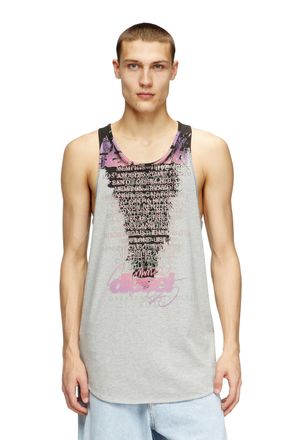 Diesel Tank top with lyrics print - T-Shirts - Unisex - Grey