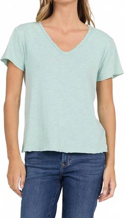 Dear John Denim Vanya Short Sleeve T Shirt In Canal Blue