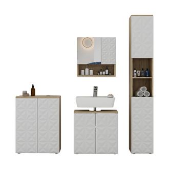Vicco Conjunto De Muebles De Ba&ntilde;o Edge, Blanco, 4 Piezas