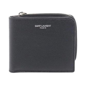 Saint Laurent Pre-owned Wallets, male, Black, Size: ONE SIZE Pre-owned Leather Bifold Wallet