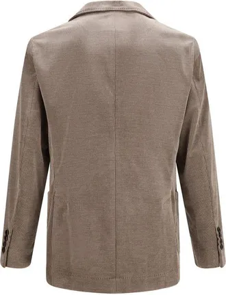 Brunello Cucinelli Mens Gray Cotton Full-Length Jacket Clothing