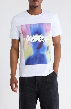 Purple Clean Cotton Jersey Graphic T-Shirt in White at Nordstrom, Size X-Large